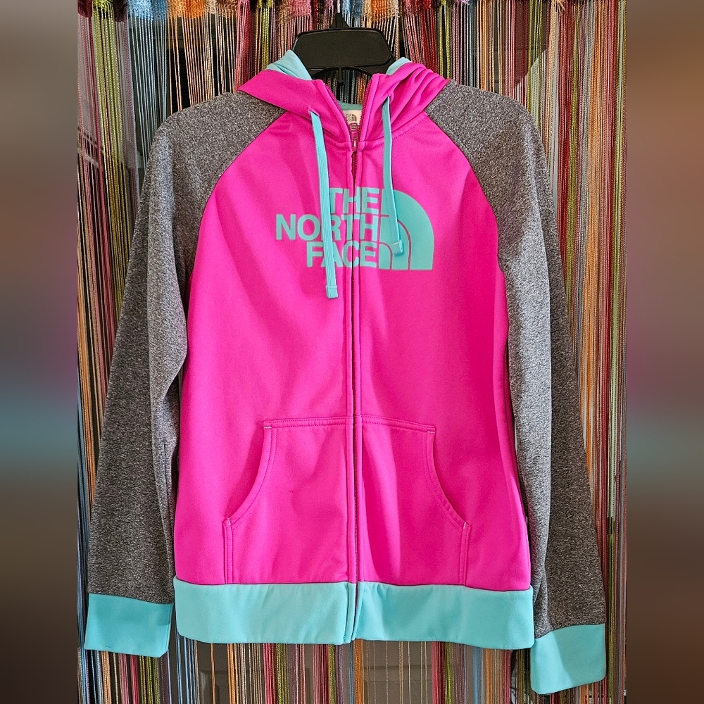 Northface zip-up hoodie multicolor